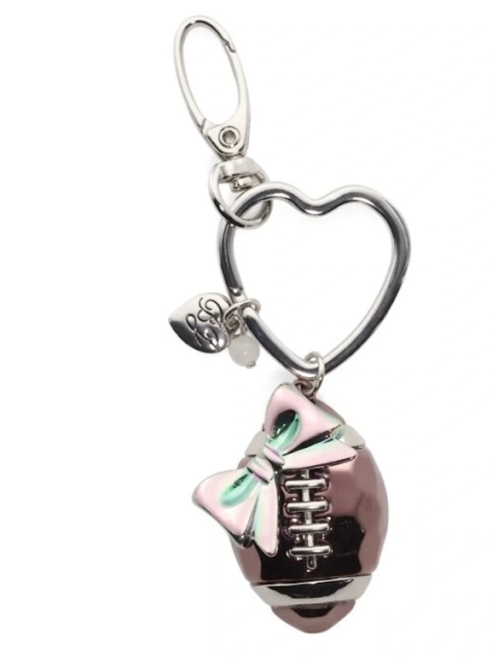 Betsey Johnson Football Bow Keychain or Bag Fob (NWT)